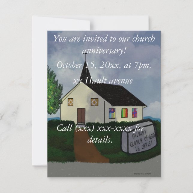 Church anniversary Invitation (Front)
