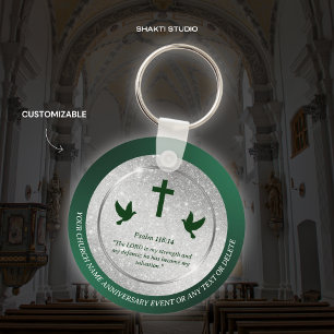 Church Anniversary Pastor Gift custom Bible Verse Key Ring