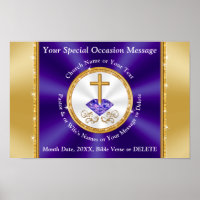 Church Anniversary Poster Church Party Decorations