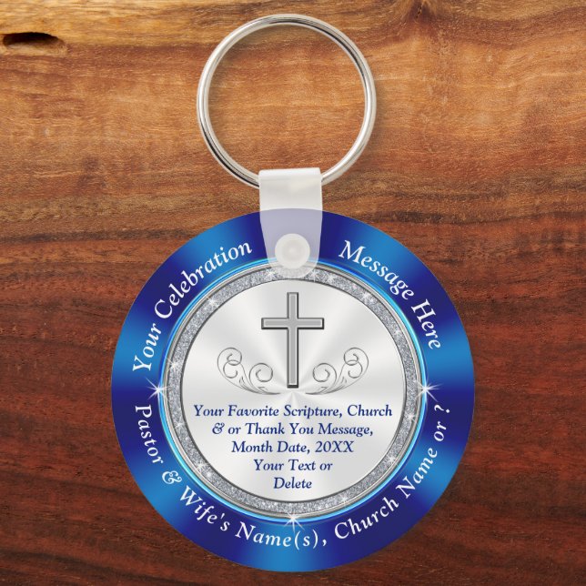 Church Anniversary Souvenirs for Church Members Key Ring (Front)