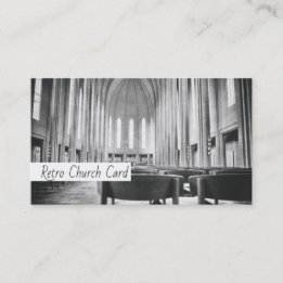 Church Architecture Retro Monochrome Religion Business Card