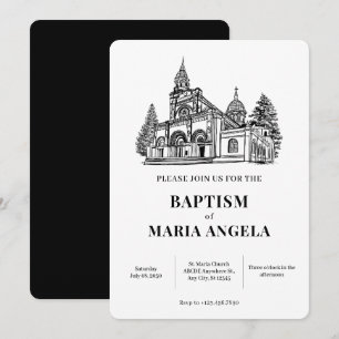 Church art minimalist  invitation