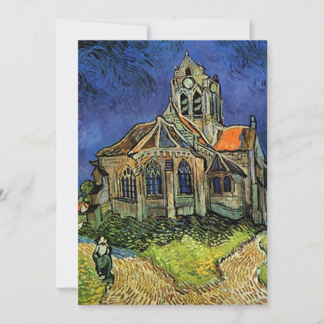 Church at Auvers by Vincent van Gogh Wedding Invitation (Front)