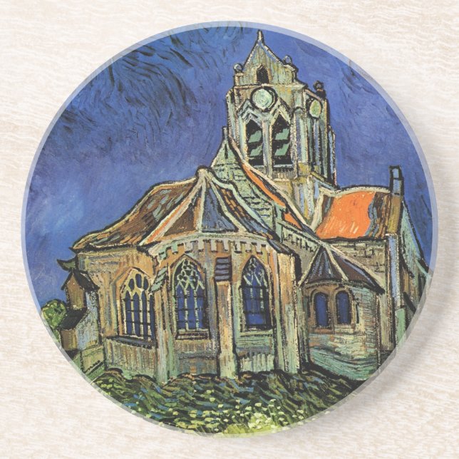 Church at Auvers-sur-Oise by Vincent van Gogh Coaster (Front)