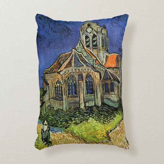 Church at Auvers-sur-Oise by Vincent van Gogh Decorative Cushion (Front(Vertical))