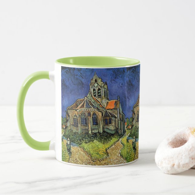 Church at Auvers-sur-Oise by Vincent van Gogh Mug (With Donut)