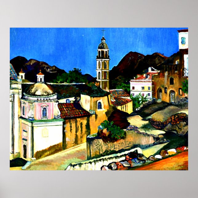 Church at Belgodere, Corsica, fine art, Poster (Front)