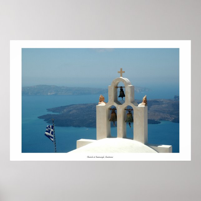 Church at Imerovigli, Santorini Poster (Front)