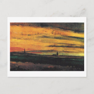 Church at Twilight Van Gogh Fine Art Postcard