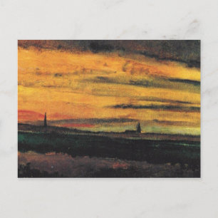 Church at Twilight Van Gogh Fine Art Postcard