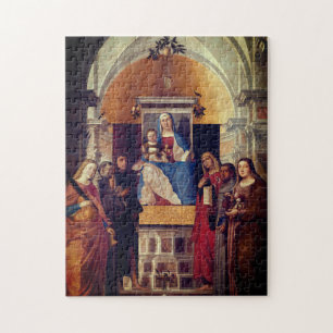 Church Baptism Vintage Medieval art Jigsaw Puzzle
