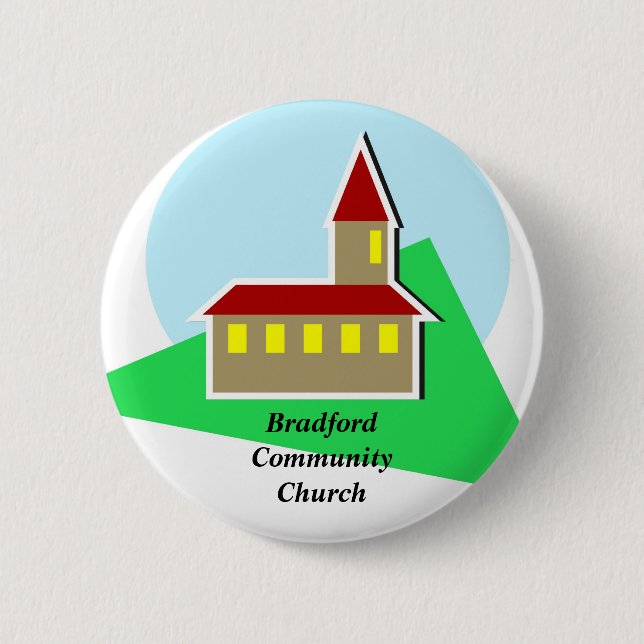 Church, BradfordCommunityChurch 6 Cm Round Badge (Front)