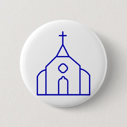 Image of Church Building 6 Cm Round Badge