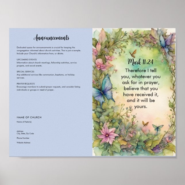 Church Bulletin for Download and Print (Front)