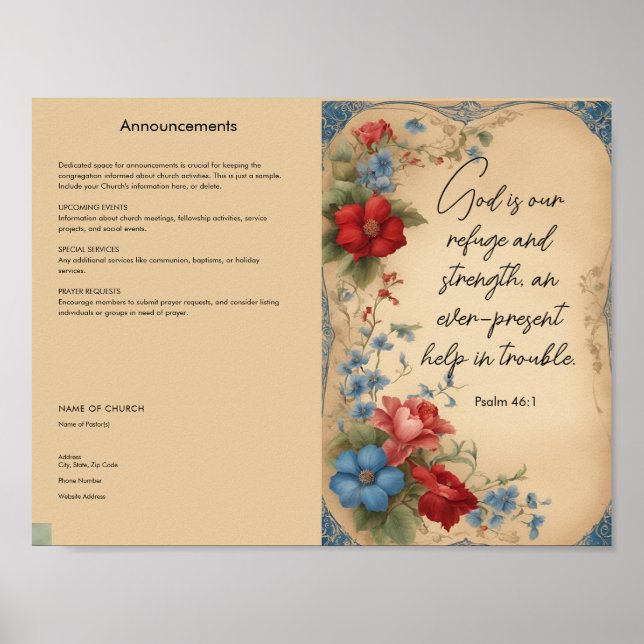 Church Bulletin Poster (Front)