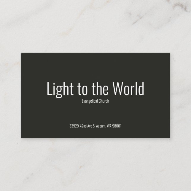 Church business card (Front)