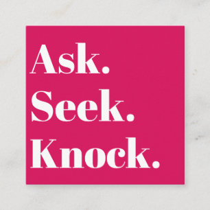 Church Business QR code Promotional Red Square Business Card