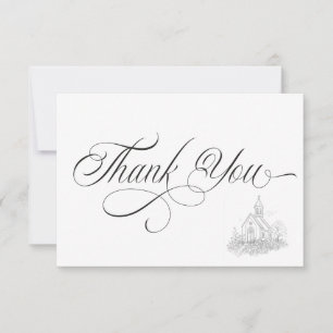 Church Calligraphy Thank You Card