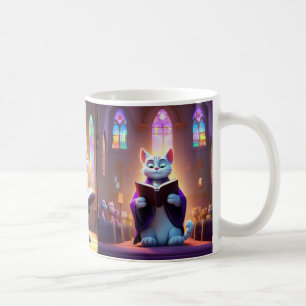 Church Cat Fun Mug. Coffee Mug
