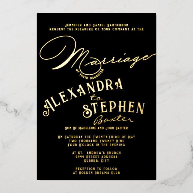 Church Ceremony Celebration, Rustic Script Wedding (Front)