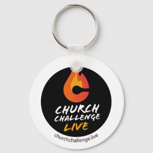 Church Challenge Orange Flame Key Ring