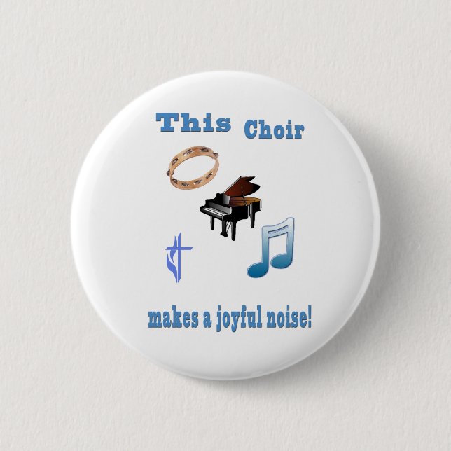 Church choir 6 cm round badge (Front)