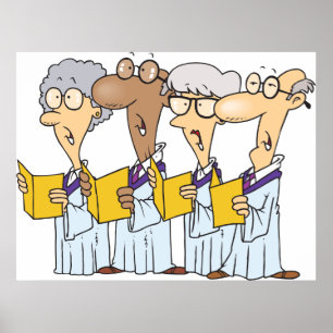 Church Choir Singing Poster