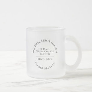 Church Choirmaster Frosted Glass Coffee Mug