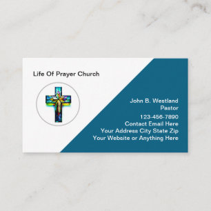 Church Christian Cross Theme Business Cards