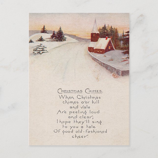 Church Christian Snow Winter Postcard (Front)