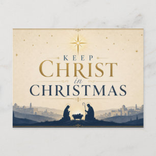 Church Christmas Eve Service Holiday Postcard