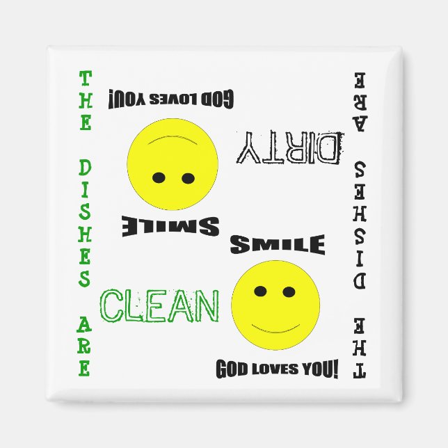 Church Clean Dirty Dishwasher Magnet (Front)