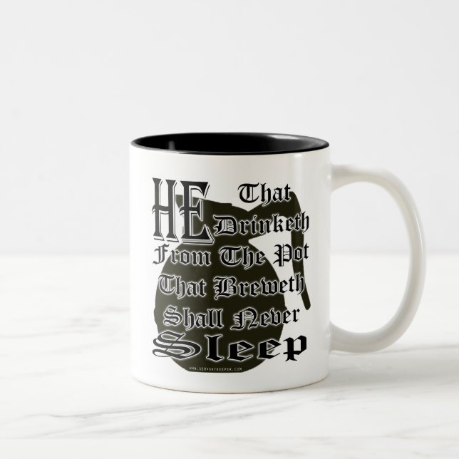 CHURCH COFFEE JOKE Two-Tone COFFEE MUG (Right)