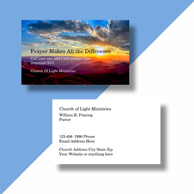 Church Combination Prayer and Business Cards (Creator Uploaded)