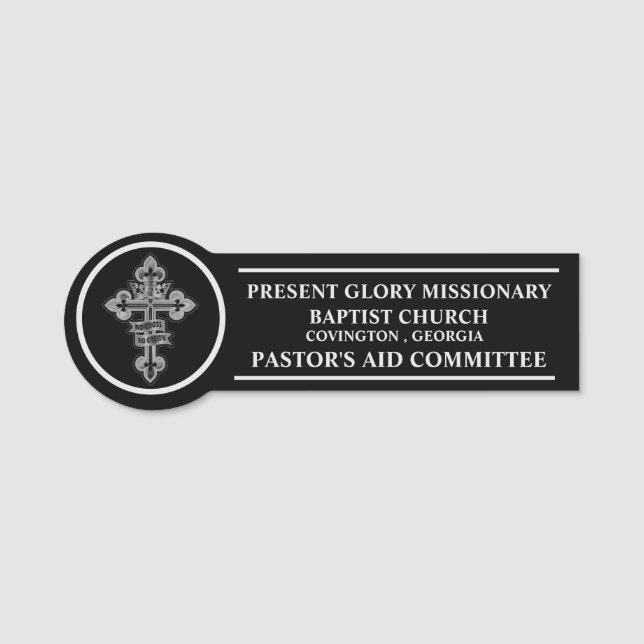 Church committee  name tag (Front)
