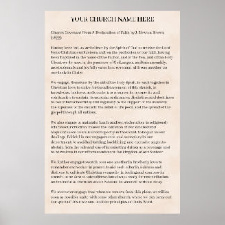 Church Covenant Poster