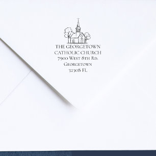 Church Custom Elegant Return Address Self-inking Stamp