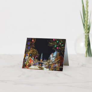 Church Decorated for Christmas Card