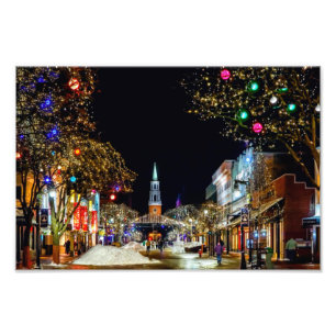 Church Decorated for Christmas Photo Print