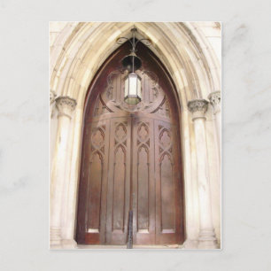 Church door postcard