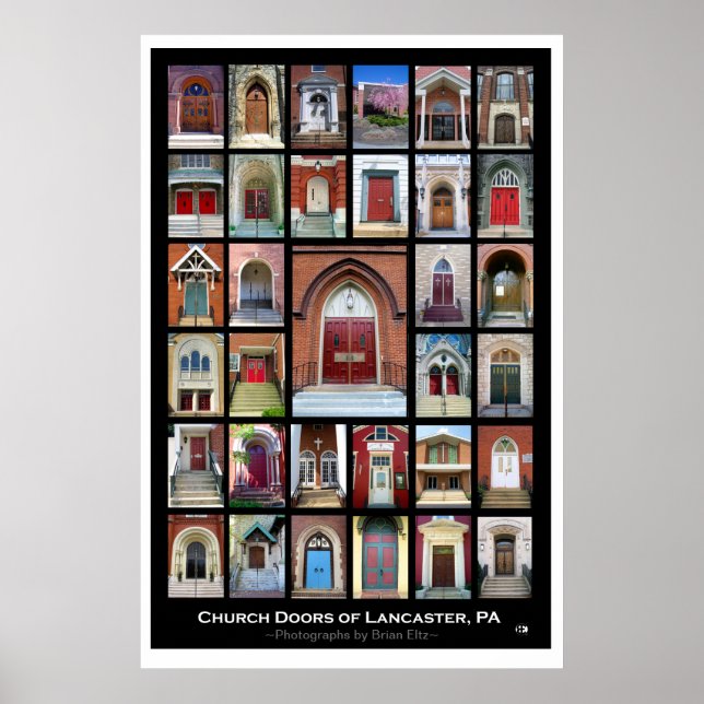 "Church Doors of Lancaster, Pa" 2nd ed. Poster (Front)