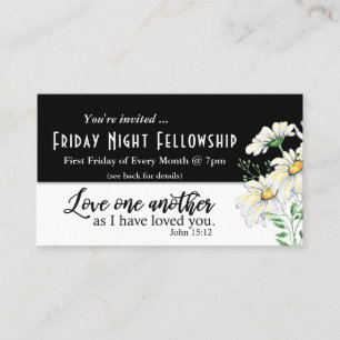 Church Event Flyer John 15:12 Love One Another Business Card