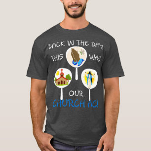 Church Fans Hand Held Christian Black Church T-Shirt