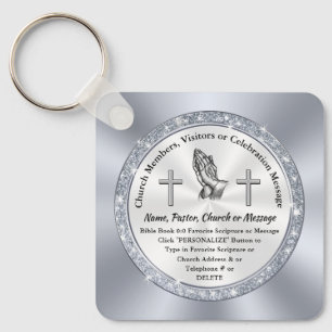 Church Gifts for Visitors or Members, Personalised Key Ring
