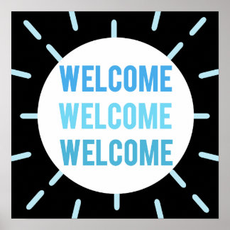 Church Greeting Sign Triple Welcome