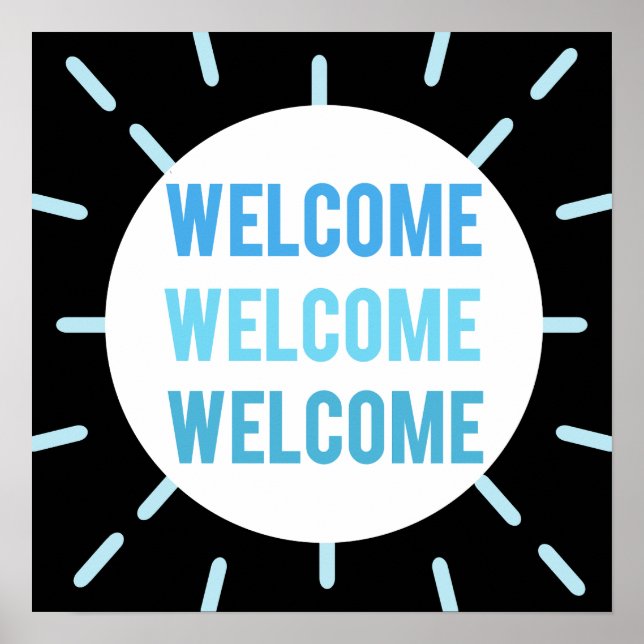 Church Greeting Sign Triple Welcome (Front)