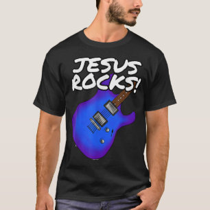 Church Guitarist, Jesus Rocks, Electric Guitar T-Shirt