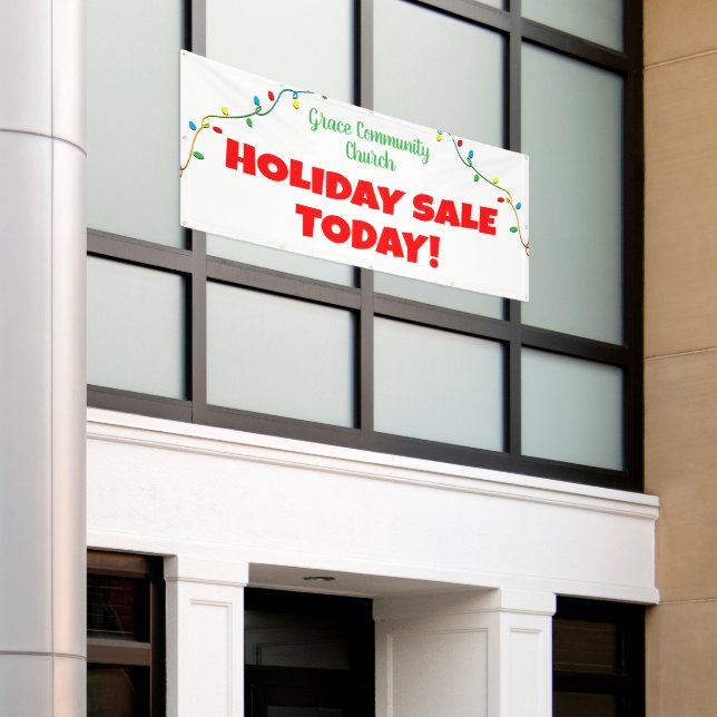 Church Holiday Sale! Personalised Christmas Banner (Outside Building)