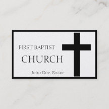 Church Horizontal Black Cross Platinum Paper
