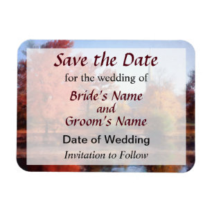 Church in Autumn Save the Date Magnet